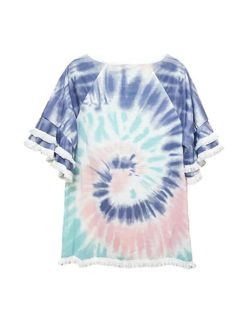 Boho Tie Dye Print Shirt