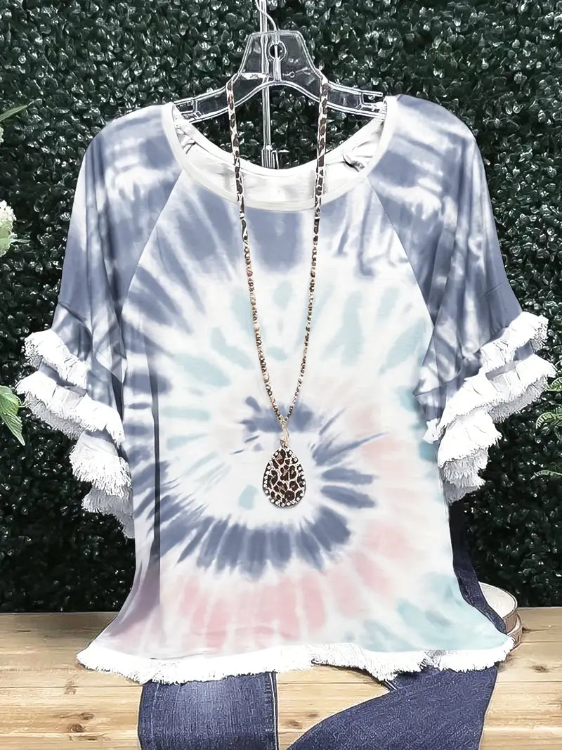 Boho Tie Dye Print Shirt