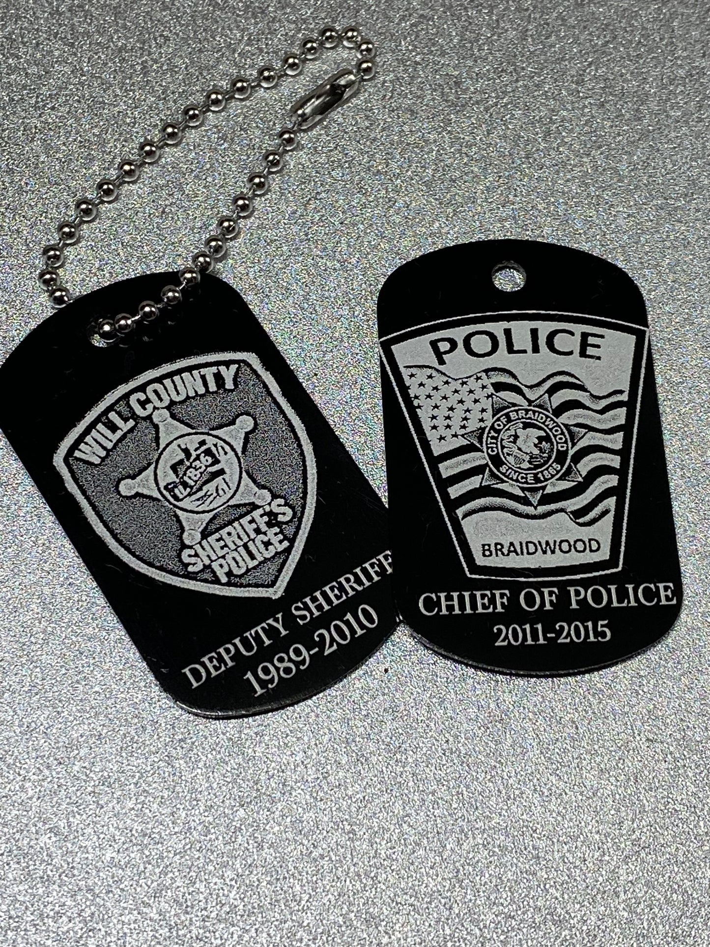 Personalized Black Aluminum Military-Style Dog Tag
