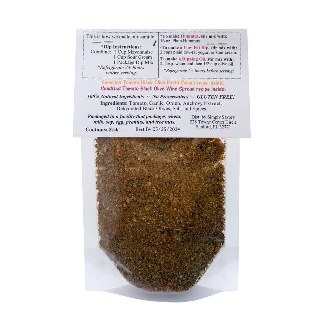 Sundried Tomato and Black Olive Dip Mix