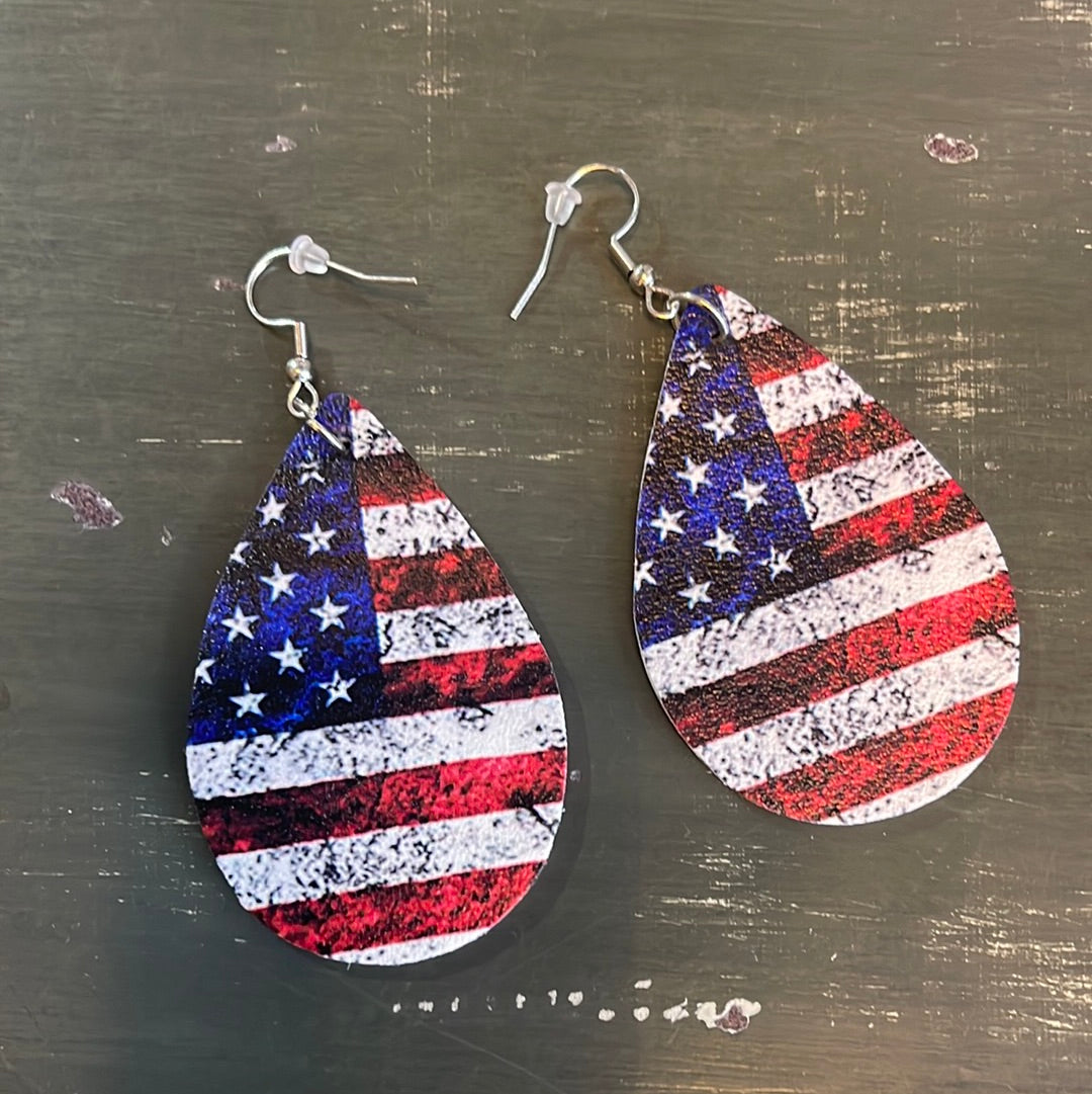 American flag earrings