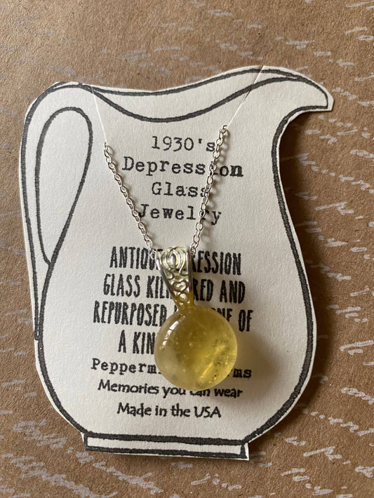 Yellow depression necklace