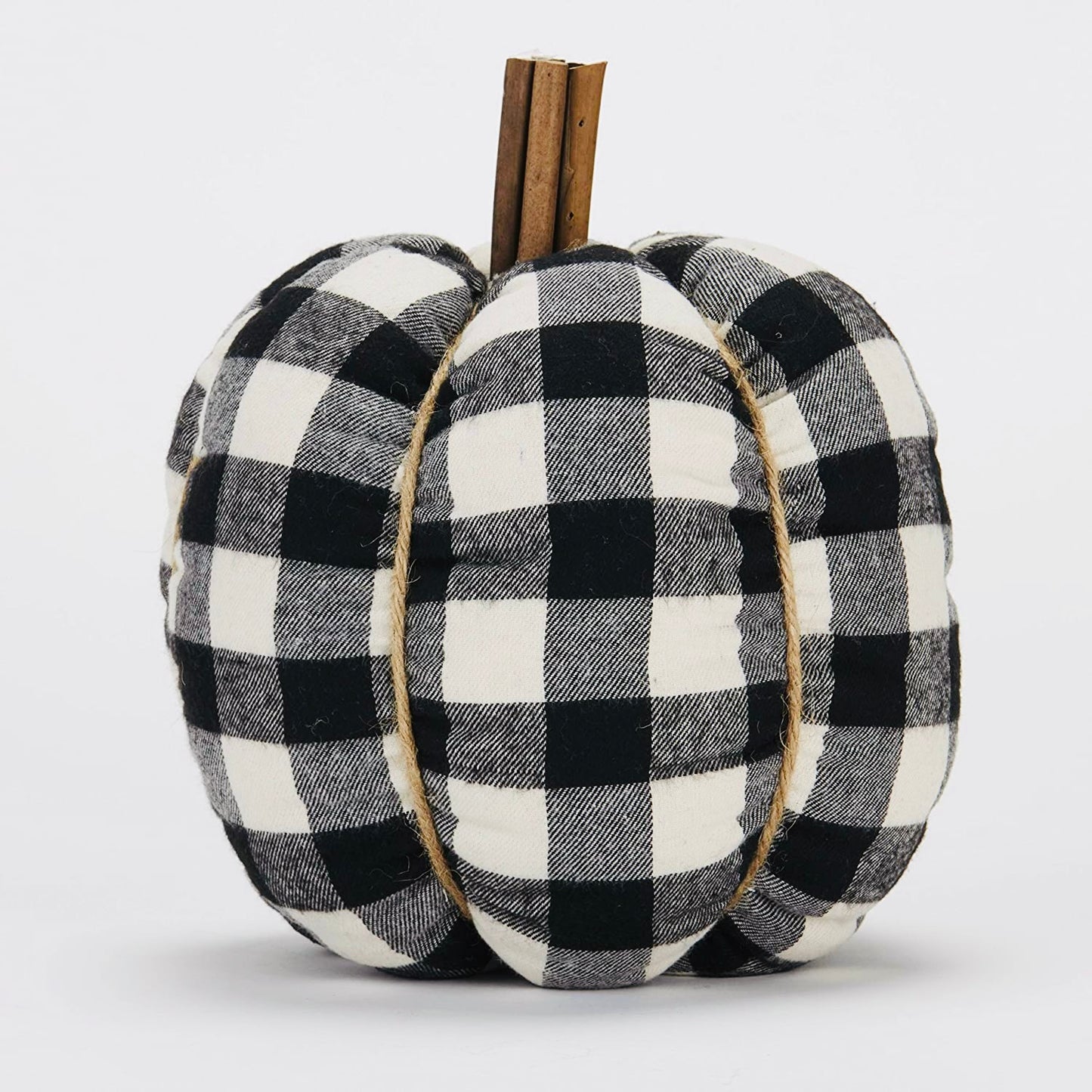Fabric plaid fall pumpkin black