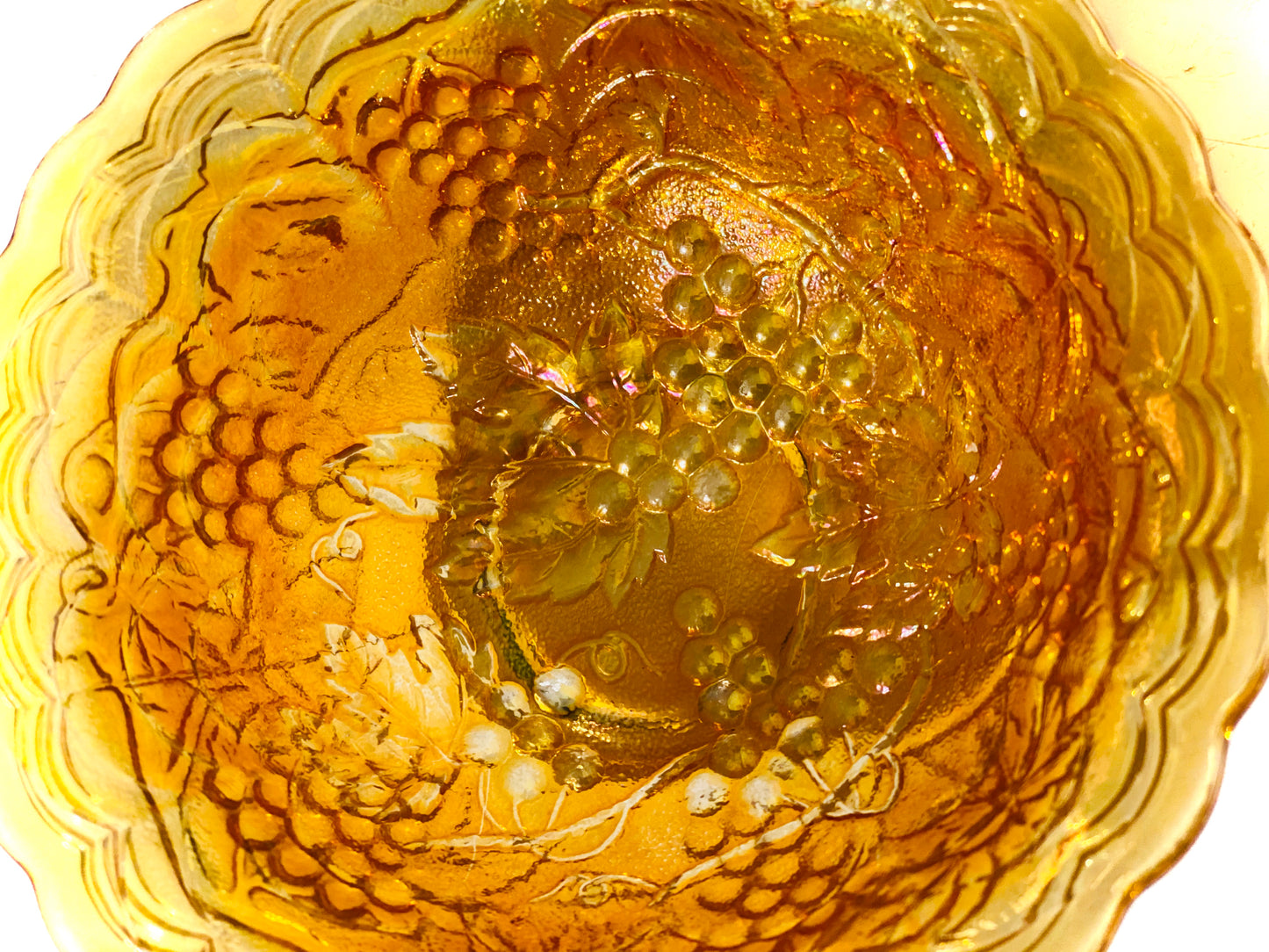 Imperial Carnival Glass "Grapes" Pattern