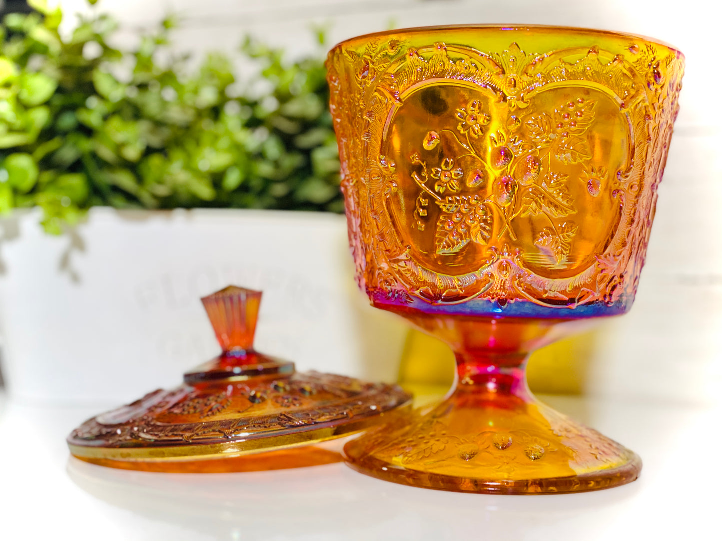 Fenton Covered Candy Dish