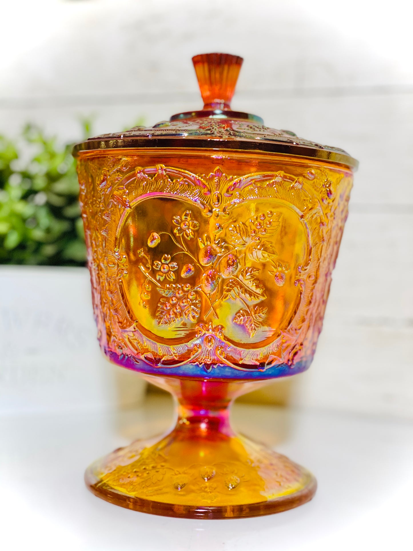 Fenton Covered Candy Dish