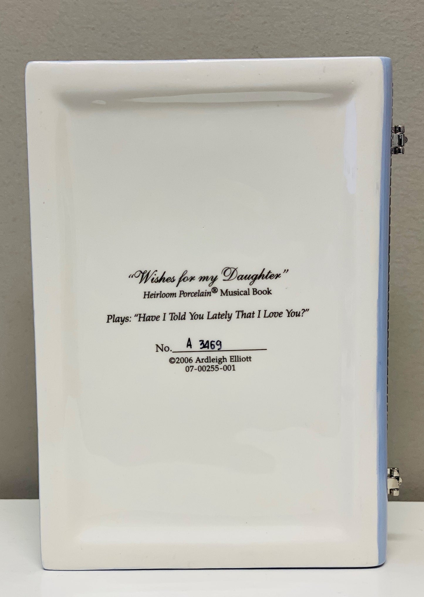 Ardleigh Elliott "Wishes for my Daughter" Heirloom Porcelain Musical Book