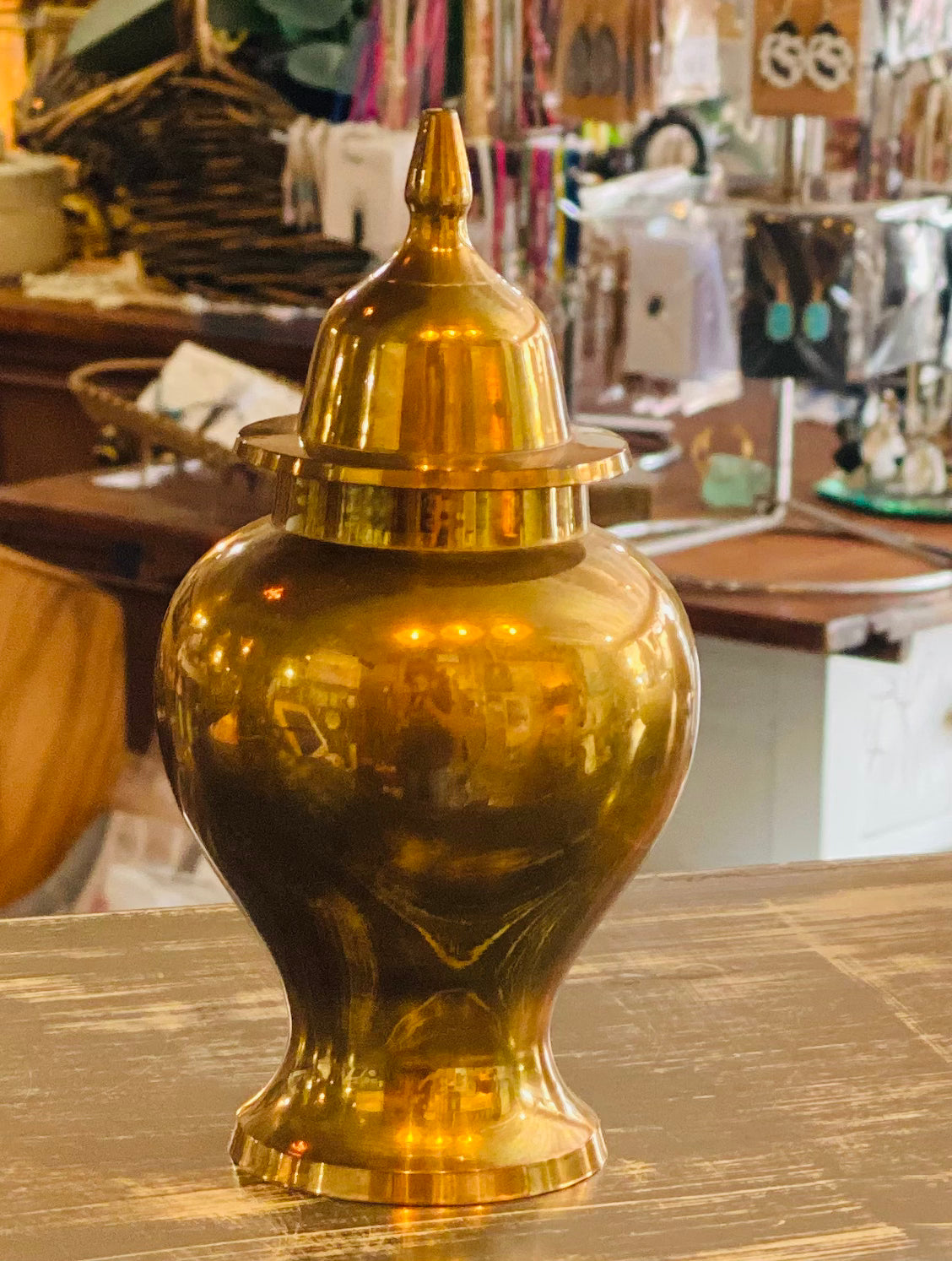 Vintage Small Brass Urn