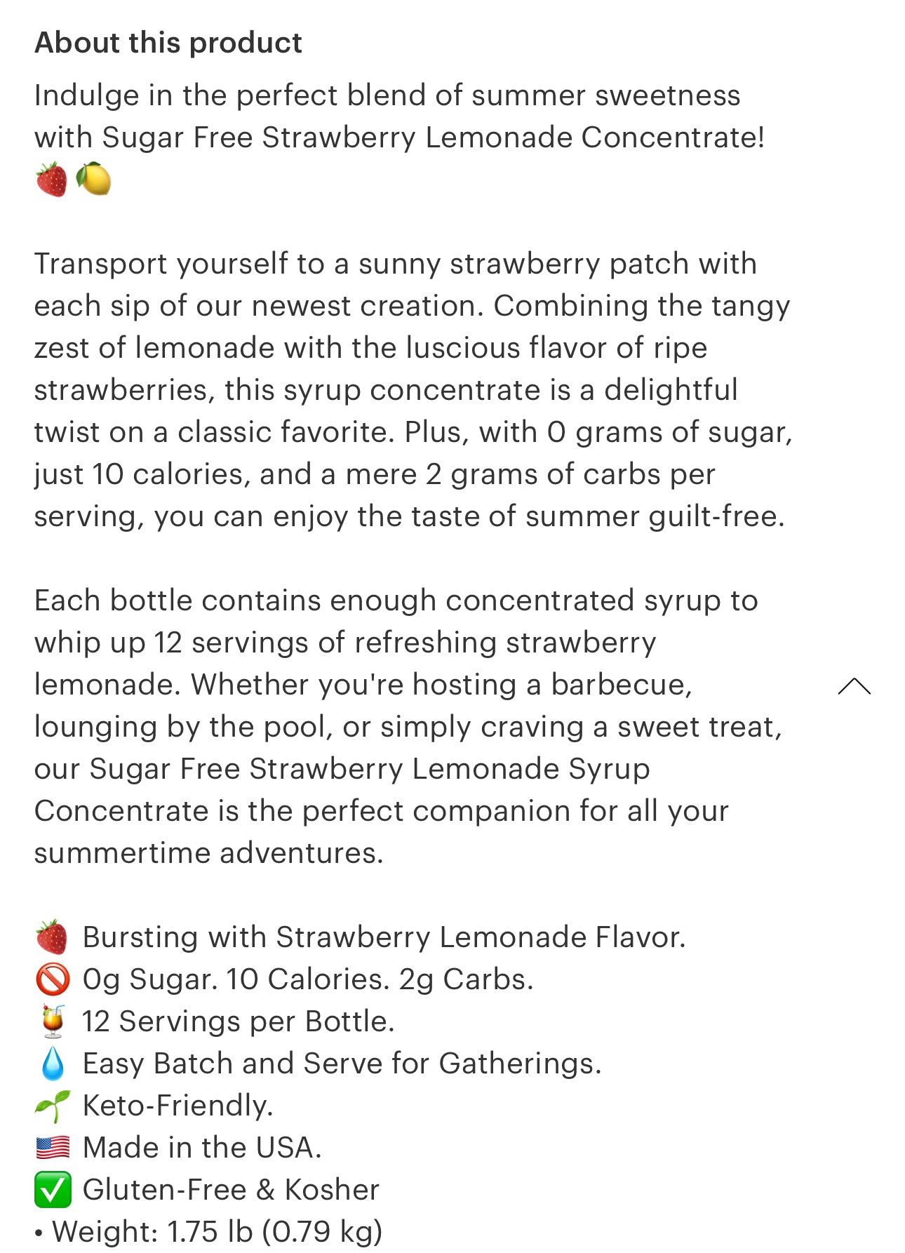 Strawberry Lemonade syrup concentrate