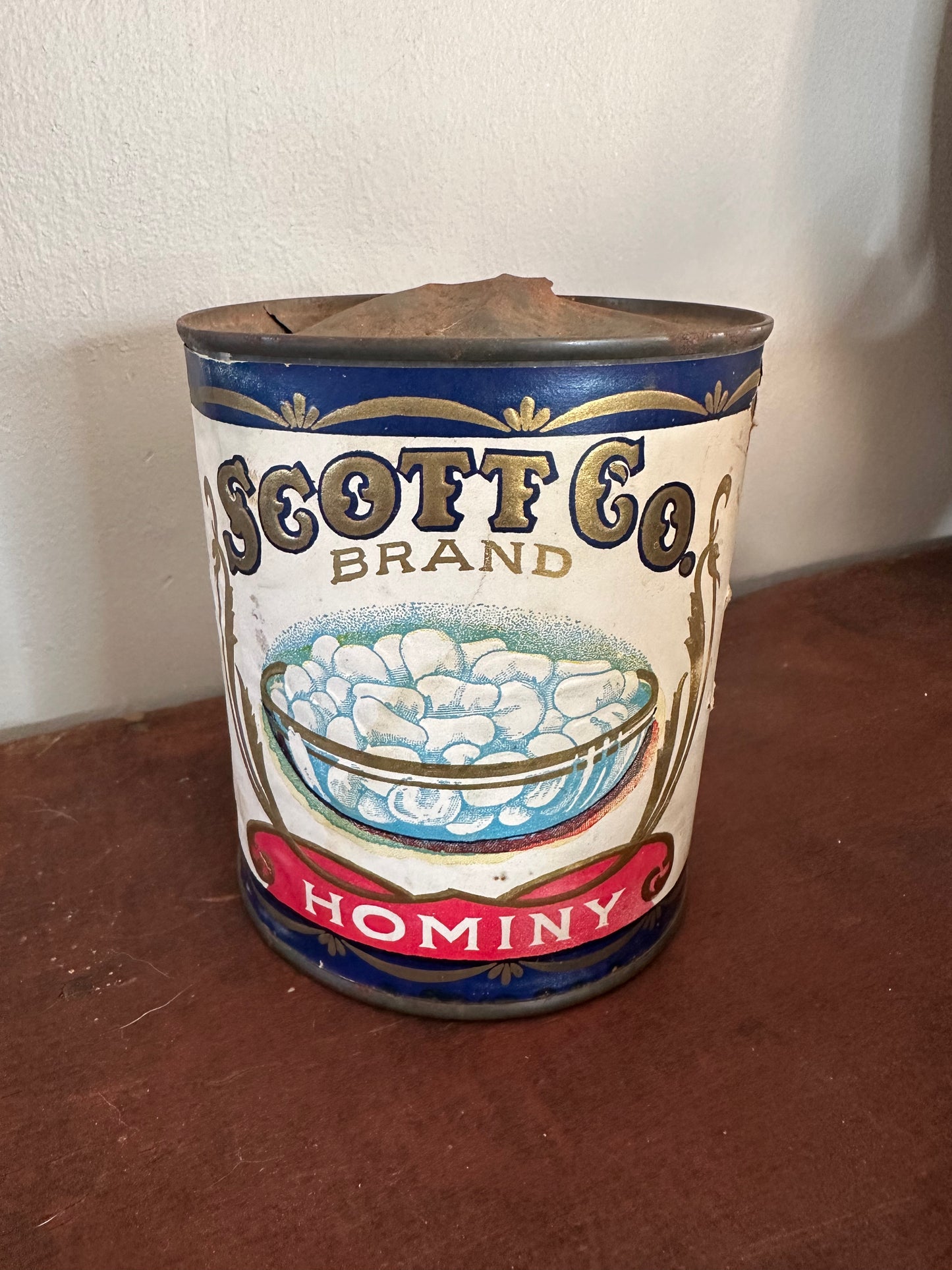 Scott Co Hominy Tin