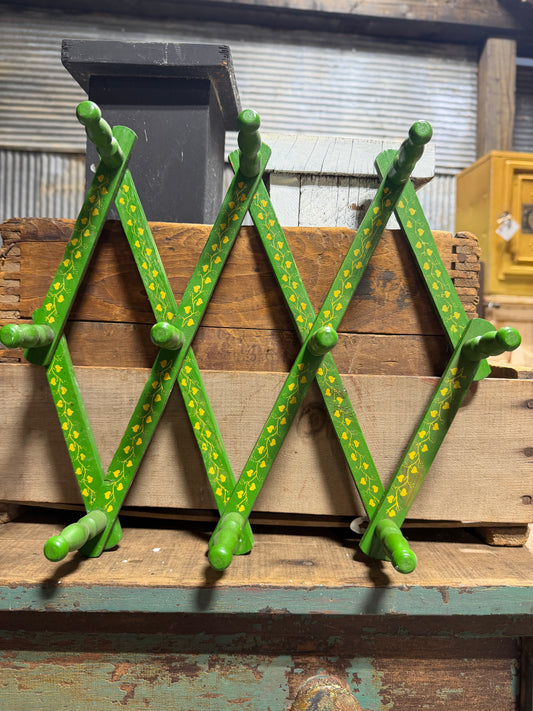 Green accordion rack