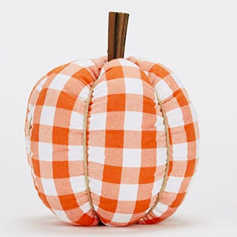 Fabric plaid fall pumpkin orange