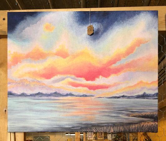 Sunset Acrylic Painting